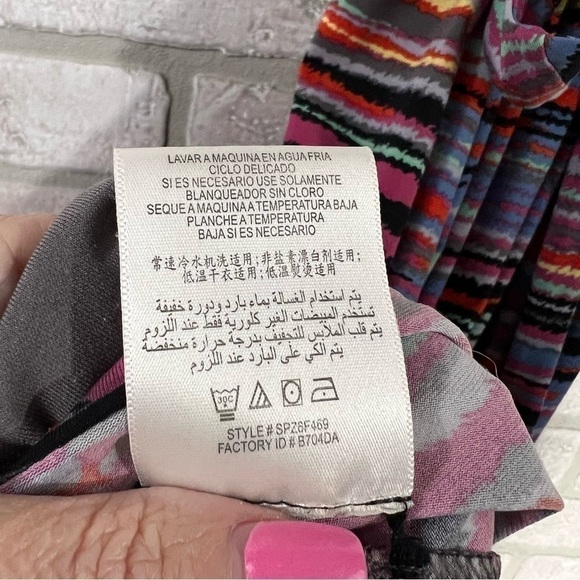 BCBGMaxAzria Multiptint Stripe Tie Belt Dress Size XS - Picture 10 of 11